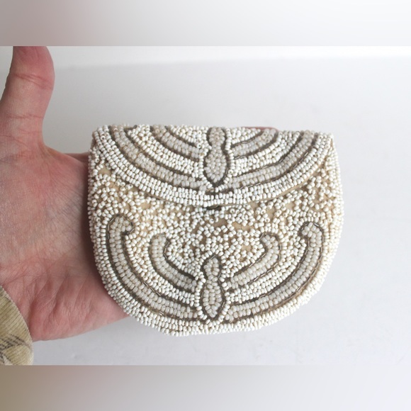 Vintage Beaded Coin Purse, Evening Victorian Style Bling Beads - Picture 5 of 8